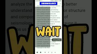 Seismology the Study of Earthquake #shorts  #geology #geography Earthquake lecture #geologystudent