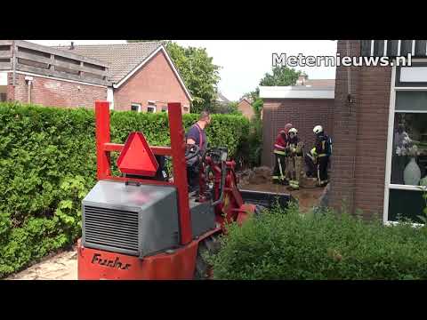 Gaslek bij woning in Smilde