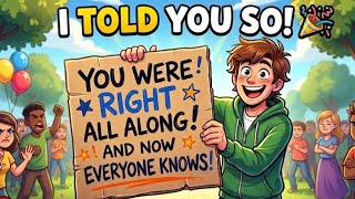 YOU WERE RIGHT ALL ALONG & Now Everyone Knows It.