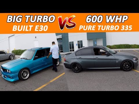 600 WHP 335xi vs TURBO E30 & NITROUS V8'S