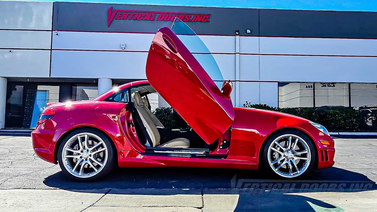 Mercedes-Benz SLK GOES WILD with the BEST Lambo Door Conversion Kit by Vertical Doors, Inc.