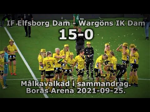 IF Elfsborg Dam - Wargöns IK Dam 15-0. Borås Arena 2021-09-25.  MÅLKAVALKAD I SAMMANDRAG!