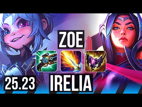 ZOE vs IRELIA (MID) | Quadra, 15/2/6, Legendary | KR Master | 25.23
