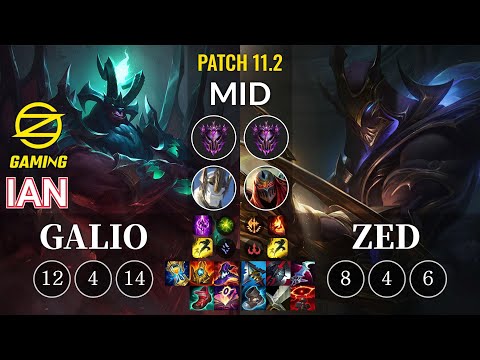 OZ Ian Galio vs Zed Mid - KR Patch 11.2