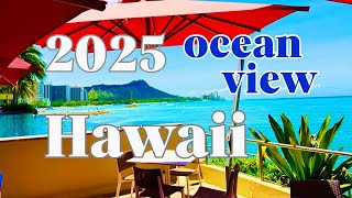 [2025最新ハワイ/出発編]到着日の最高な過ごし方☆ワイキキ絶景オーシャンビューでマイタイと絶品料理を堪能/シェラトンThe Edge Of Waikiki