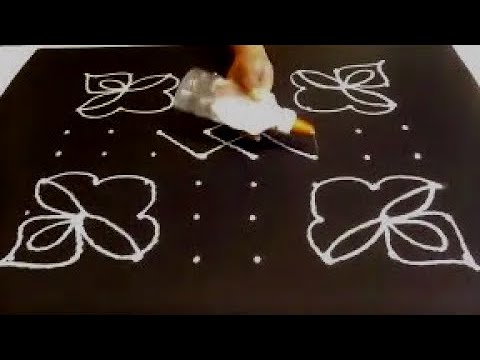 8 x 8 dot simple rangoli design by Gauri | रंगोली | diwali special rangoli design step by step Video