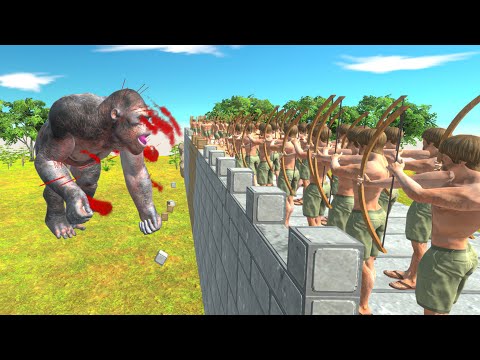ARMY of Archers VS  GIANT UNIT . EPIC  video - Animal Revolt Battle Simulator
