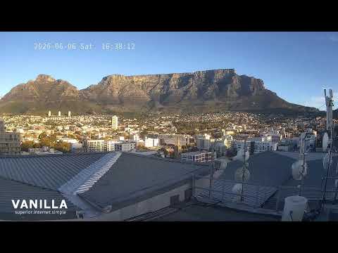 Table Mountain Webcam from Cape Town live cam