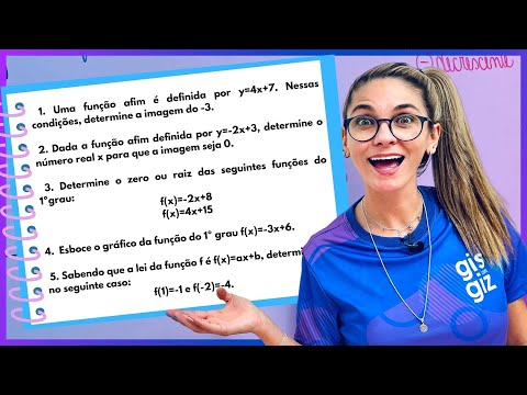 FUNÇÃO DO PRIMEIRO 1º GRAU | FUNÇÃO AFIM | EXERCÍCIOS