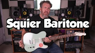 Video thumbnail for Squier Paranormal Baritone Cabronita Telecaster - Surf Green by Rich Bischoff