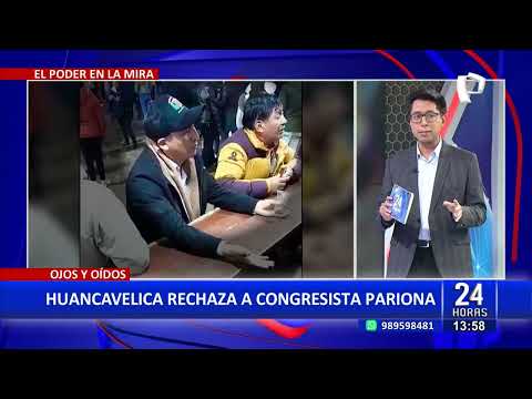 Huancavelica: ciudadanos rechazan a Alfredo Pariona durante su visita a Acobamba
