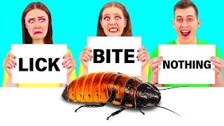 Bite, Lick or Nothing Challenge | Crazy Challenge by TeenChallenge