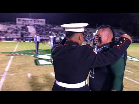 Marine Surprises his Younger Brother senior night at football game
