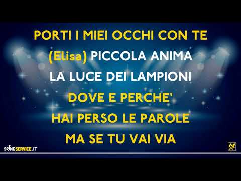 ERMAL META FEAT ELISA   Piccola Anima   Karaoke
