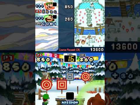 Mario & Sonic At The Olympic Winter Games DS - Missions - Sparkleton - Shoot only red targets