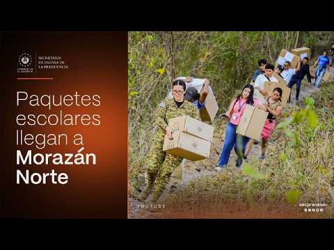 Gobierno del Presidente Nayib Bukele lleva paquetes escolares a Morazán Norte