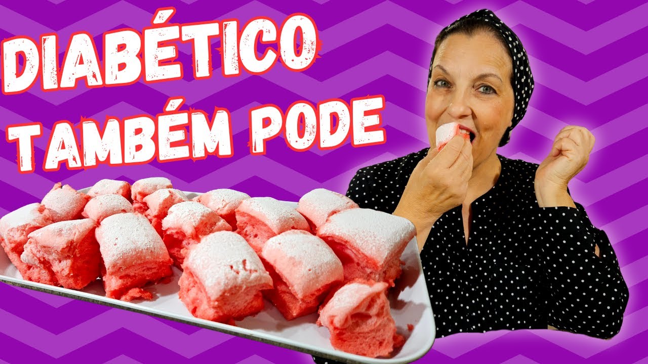 MARSHMALLOW TIPO FINI DIET PARA ADOÇAR A VIDA DO DIABÉTICO SEM CULPA! (SÓ 2 INGREDIENTES)
