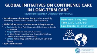 Global initiatives on continence care in long-term care