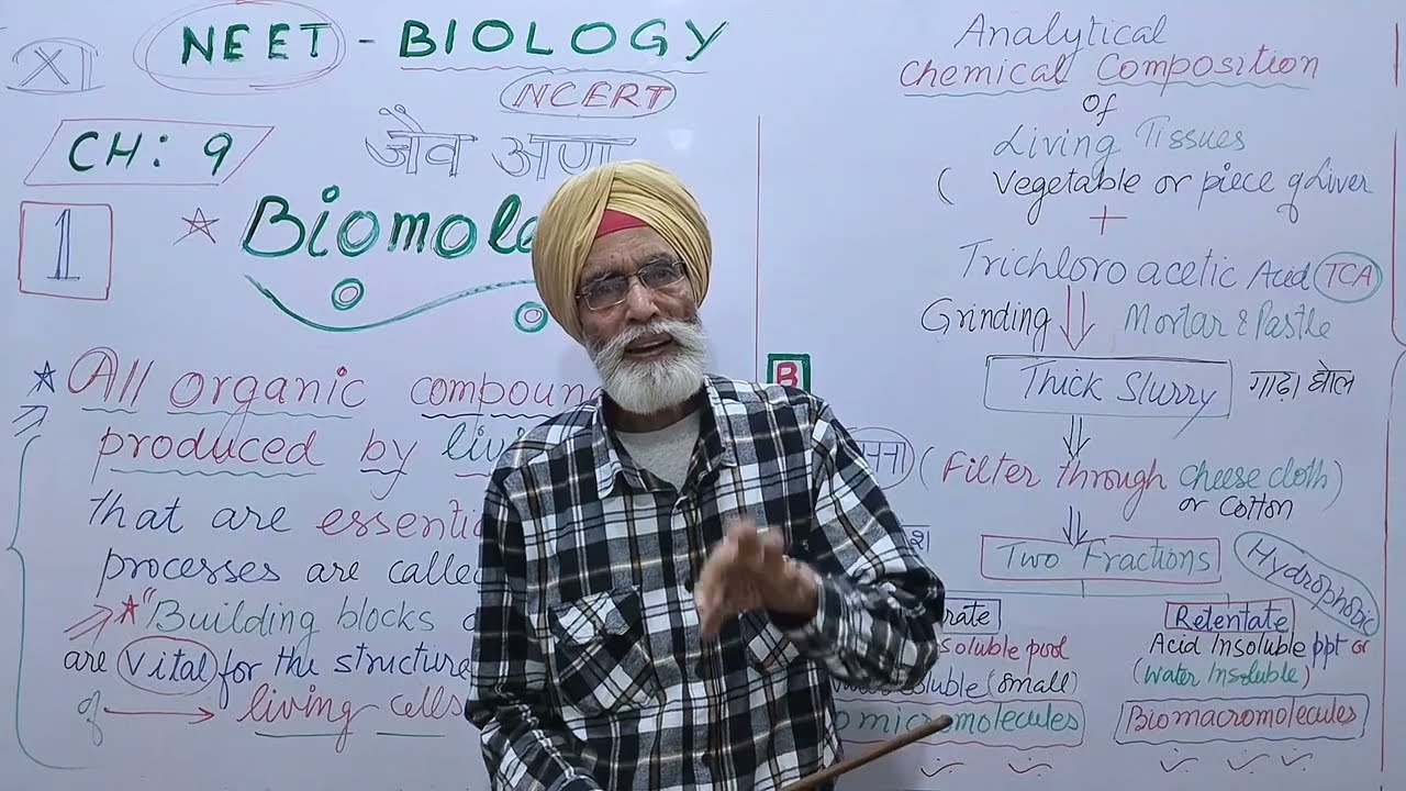 CH-9 : Biomolecules | Brief Introduction of Biomolecule | Class-11 | NEET Biology