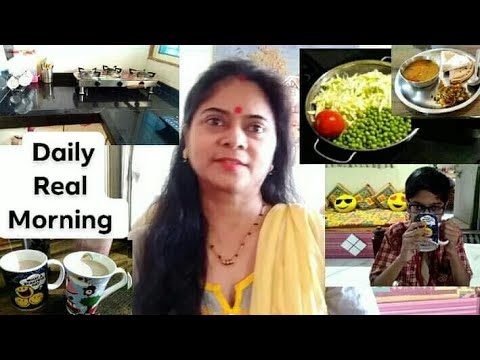 INDIAN MOM DAILY REAL MORNING ROUTINE 2019|Kids Lunch Box Routine in Hindi| Kitchen Cleaning Routine Video