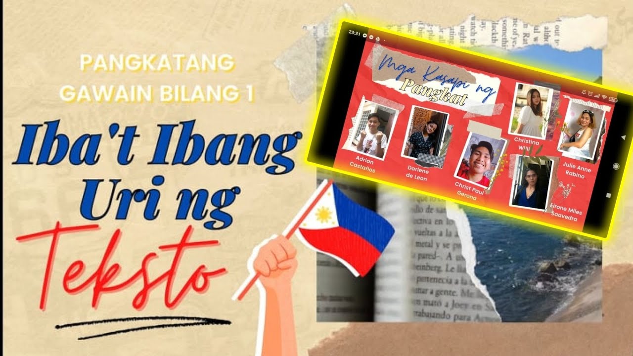 MGA URI NG TEKSTO AT HALIMBAWA NITO (GAS 11B - PANGKATANG GAWAIN BLG.1)