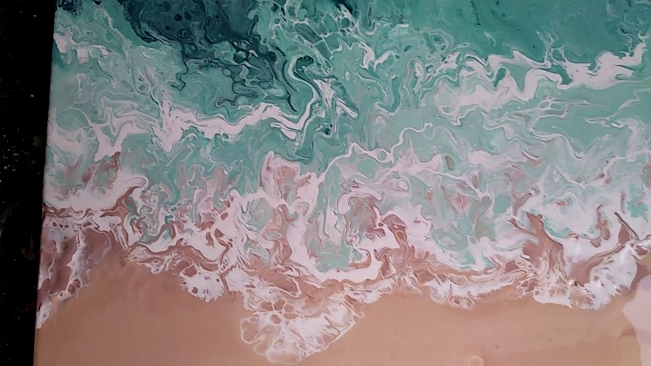 12 must watch beach acrylic pour painting fluid art by cathy sik