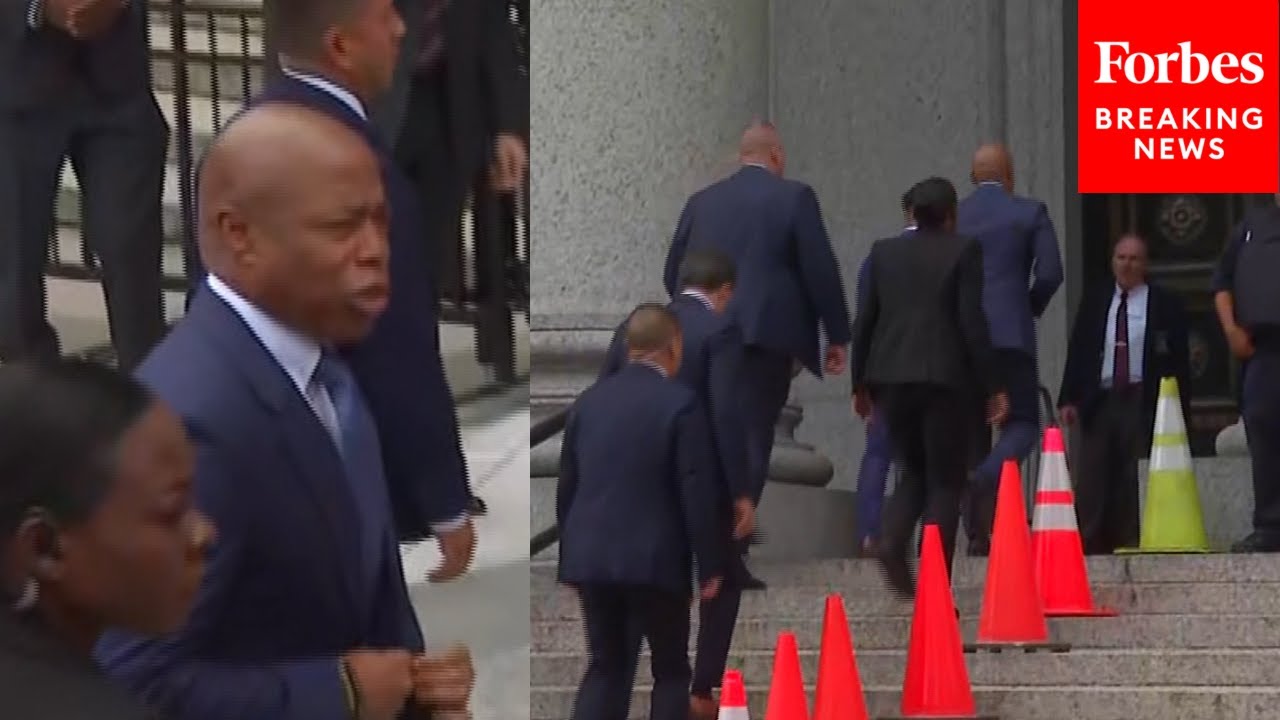 JUST IN: Eric Adams Heckled And Sworn At As He Arrives At Pre-Trial Hearing For Corruption Case