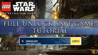 Install 100 Percent Unlock Save Game File Tutorial - Lego Star Wars The Skywalker Saga