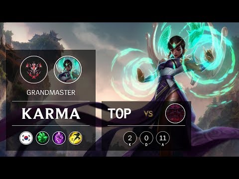 Karma Top vs Ornn - KR Grandmaster Patch 9.24