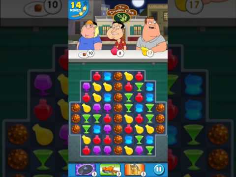 Family Guy - Another Freakin' Mobile Game : Level 22 - 3 stars! No Boosters!