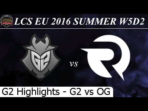 G2 vs OG Game 2 Highlights 01/07/2016 - LCS EU Summer 2016 W5D2M9 G2 Esports vs Origen