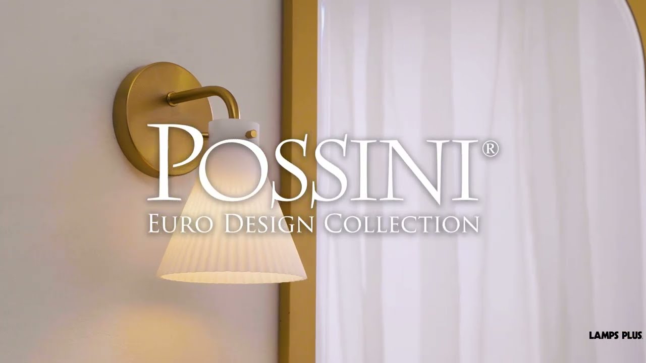 Video 1 Watch A Video About the Possini Euro Cielo Warm Brass Wall Sconce