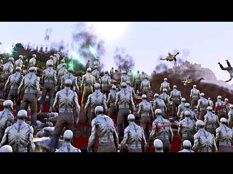 3000 Zombies vs 3000 Mummy Pharaohs - Ultimate Epic Battle Simulator
