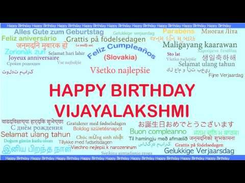 Vijayalakshmi   Languages Idiomas - Happy Birthday