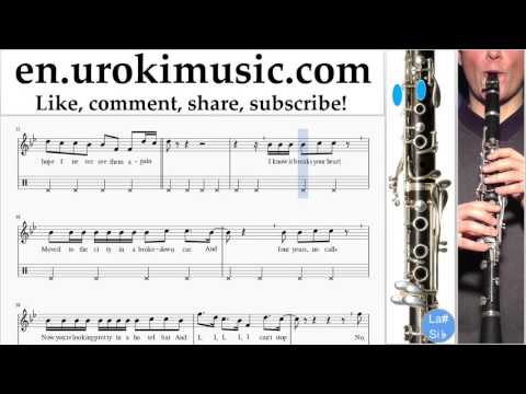Clarinet lessons The Chainsmokers ft. Halsey - Closer Sheet Music Tutorial Part#2 um-352
