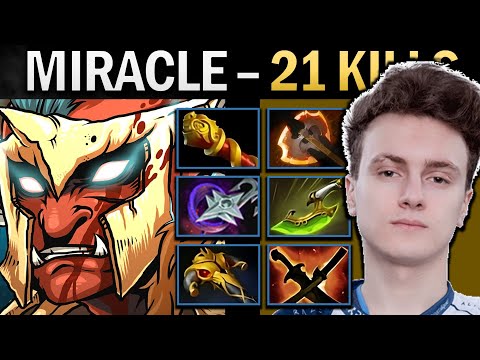 Troll Dota Gameplay Miracle with 21 Kills and Battlefury