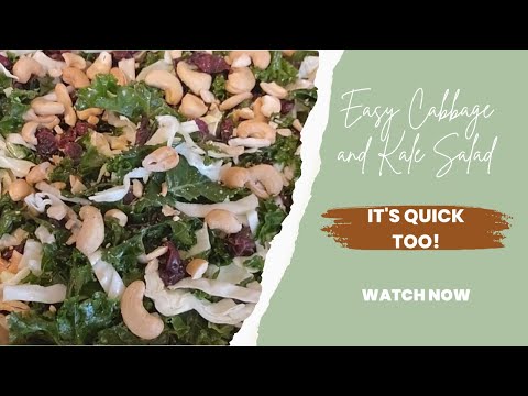 Kale and cabbage salad with copycat Chick-fil-A dressing