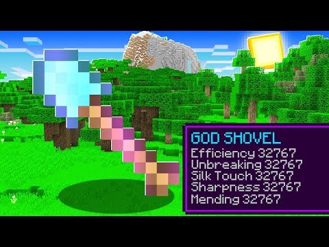 AA12 - MAX Level Efficiency 32767 Shovel in Minecraft! (Max Level Enchantments)