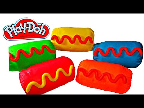 Jumbo Sausage Play-Doh Rainbow Colors Surprise Toys Videos Fun for Kids Learn Colors Name and Words Video