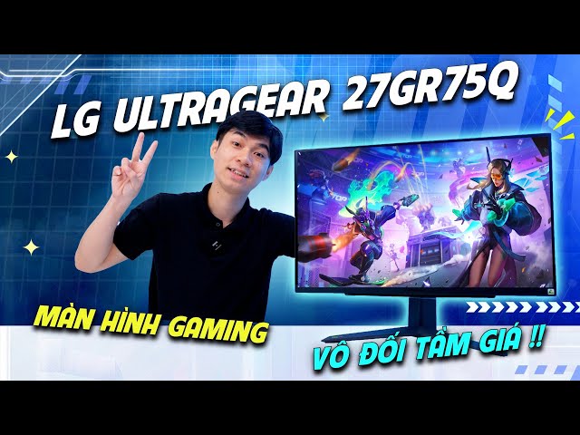 Màn Hình Gaming LG UltraGear 27GR75Q-B (27 inch/ QHD/  IPS/ 165Hz/ FreeSync/ GSync/ HDR10)