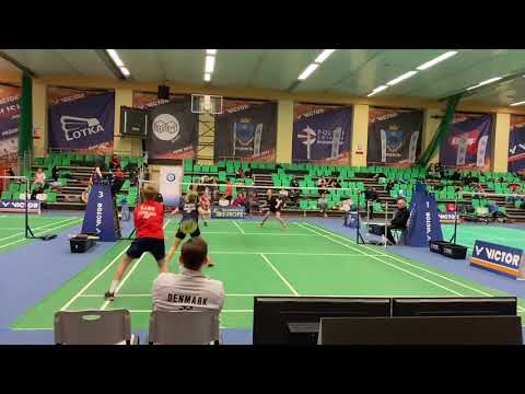 QF in mixeddouble at Polish Junior Badminton 2020: Ryberg/Kjær 🇩🇰 vs. Bessonova/Pechenkin 🇷🇺