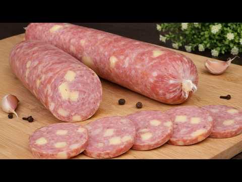 Better than from the store! Homemade sausage with cheese. No additives.