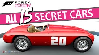 Forza Horizon 3 - All Barn Finding Locations (All SECRET and RARE Cars)