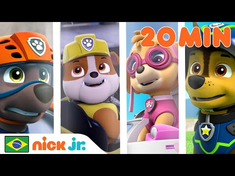 Capa de Patrulha Canina | Os melhores resgates com Skye, Chase e outros! Compilação de 20 minutos | Nick Jr.