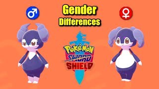Pokémon Sword & Shield - All Gender Differences