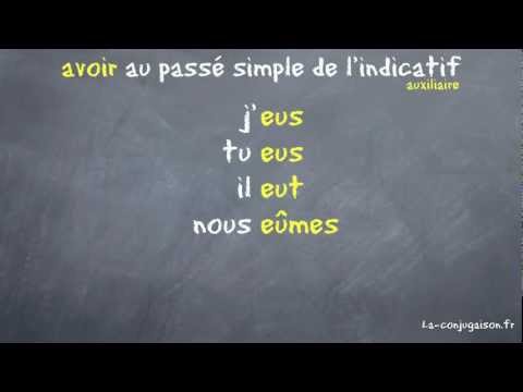 avoir au passé simple de l'indicatif - La-conjugaison.fr