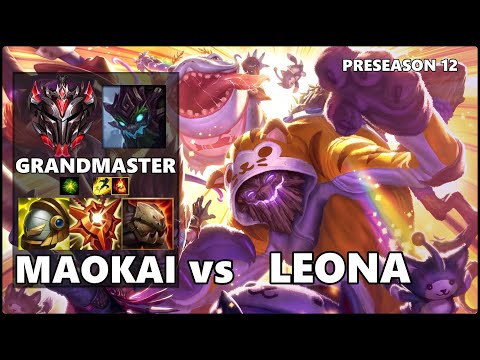 GRANDMASTER Support Gameplay - MAOKAI vs LEONA PRESEASON 12