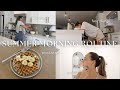RELAXING SUMMER MORNING ROUTINE: realistic but productive,  friday morning & my workout routine