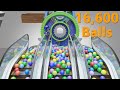 16,600 Colorful Balls Marble Run Loop animation V08