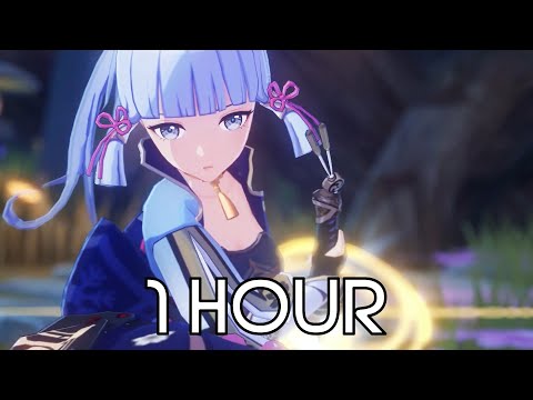 Kamisato Ayaka Theme Music 1 HOUR - Camellia in Winter Snow (tnbee mix) | Genshin Impact